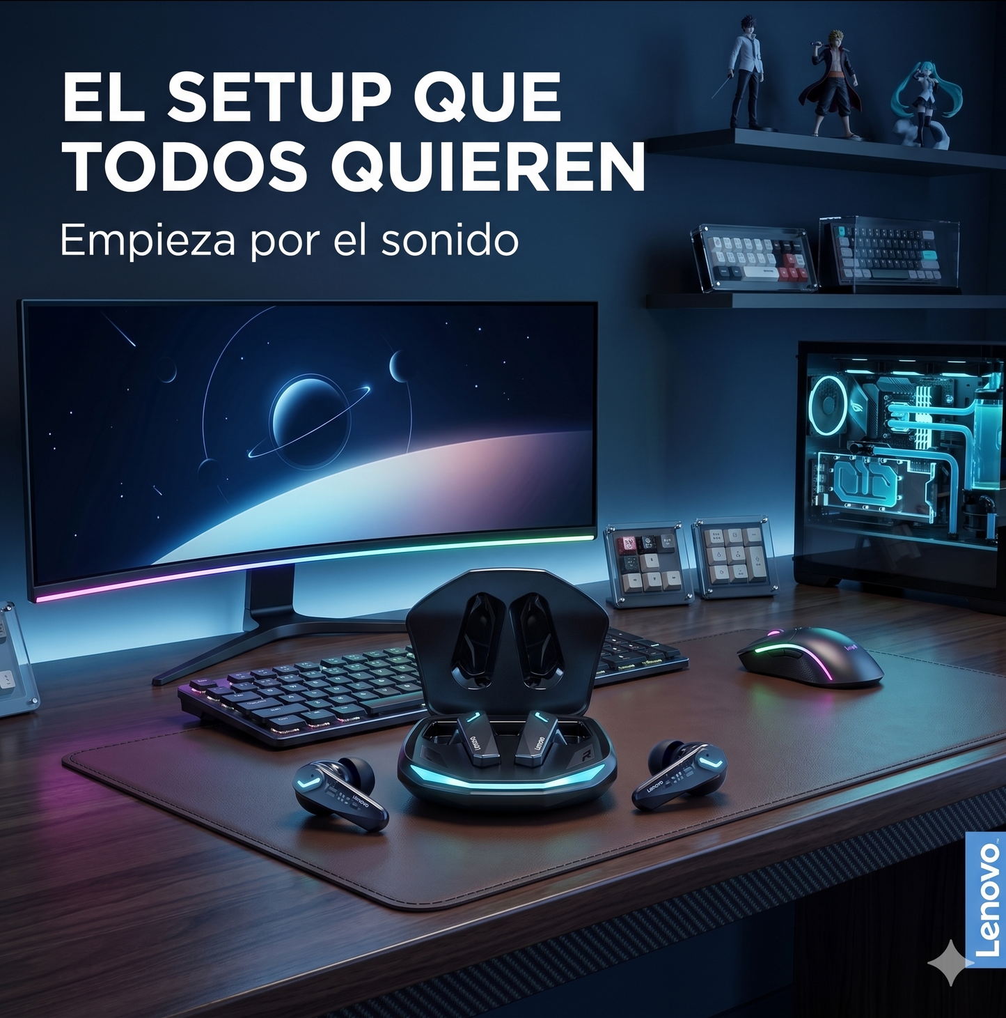 Audífonos Gaming LENOVO GM2 Pro – Sonido Envolvente · Micrófono · RGB